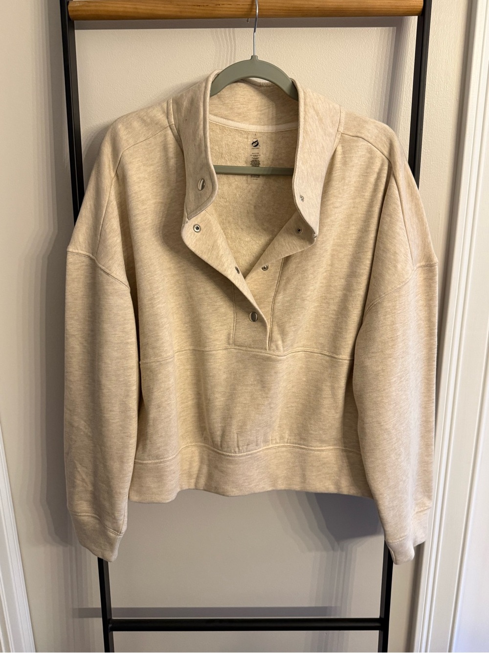 Lou & Grey Snap-Front Pullover Sweatshirt